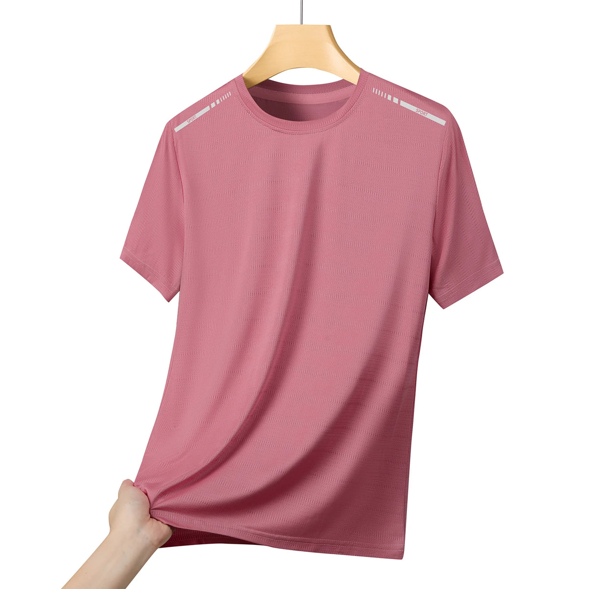 Women Reflective Running T-Shirt High Elastic Mesh Breathable Quick-Dry Ice Silk Sport Top Summer Cool Short Sleeve Active Tee