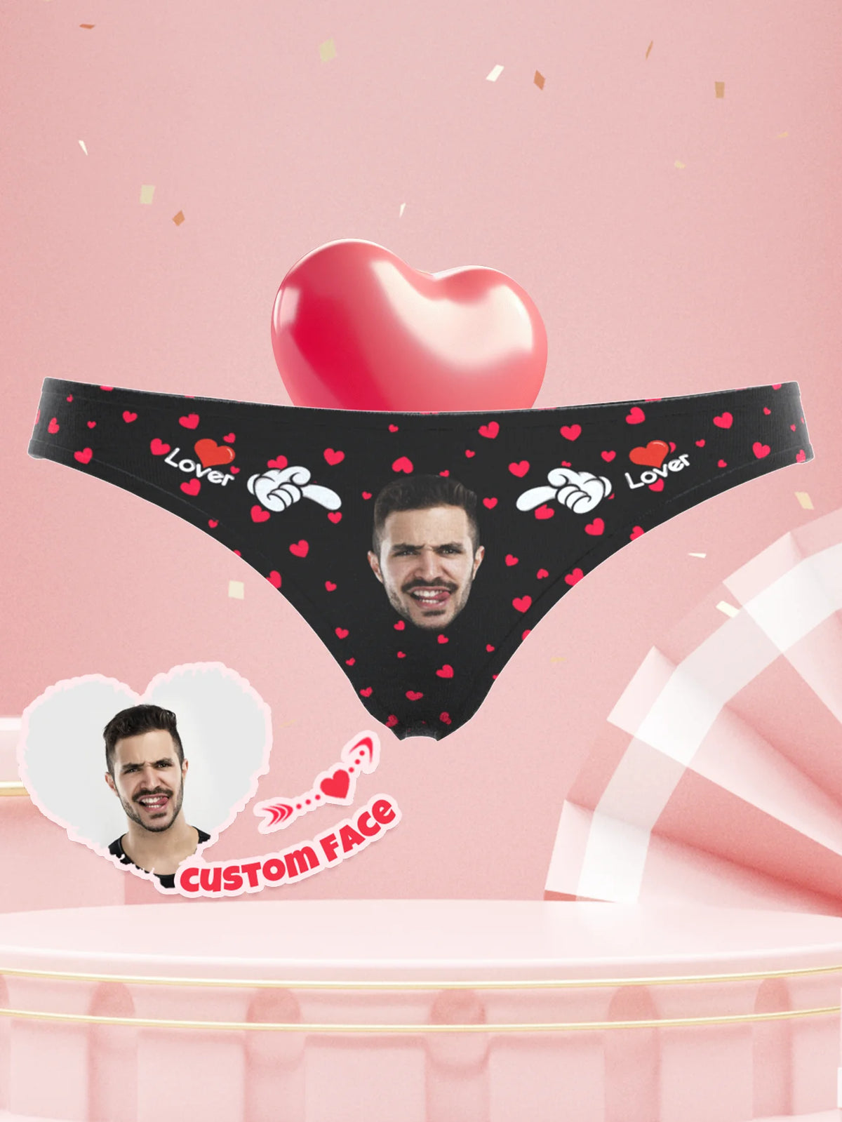 Custom Face Thong For Her Personalized Photo Underwear Valentine Gift For Girlfriend Wife Funny Gift Anniversary