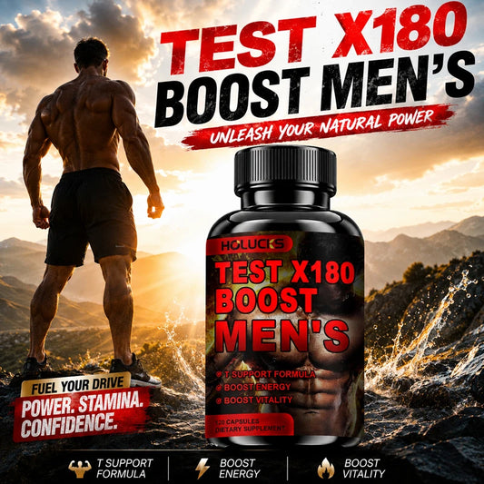 Men's Test X180 Ignite Booster, with Fenugreek Seed, Tribulus Terrestris, Support Muscle Growth, Enhance Energy, Boost Immune