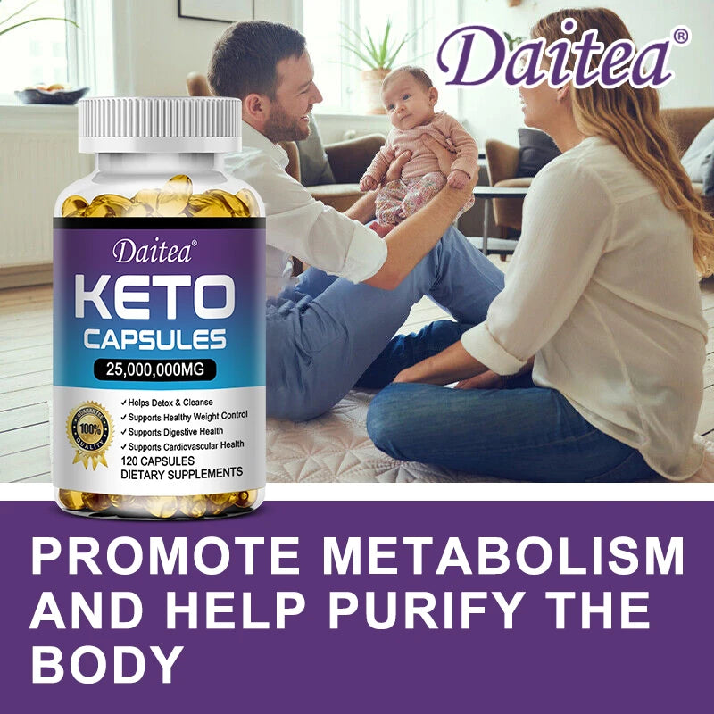Keto BHB Capsules, High-Strength Ketone Support, Immune System, Healthy Metabolism, Balanced Energy & Weight Management, Non-GMO