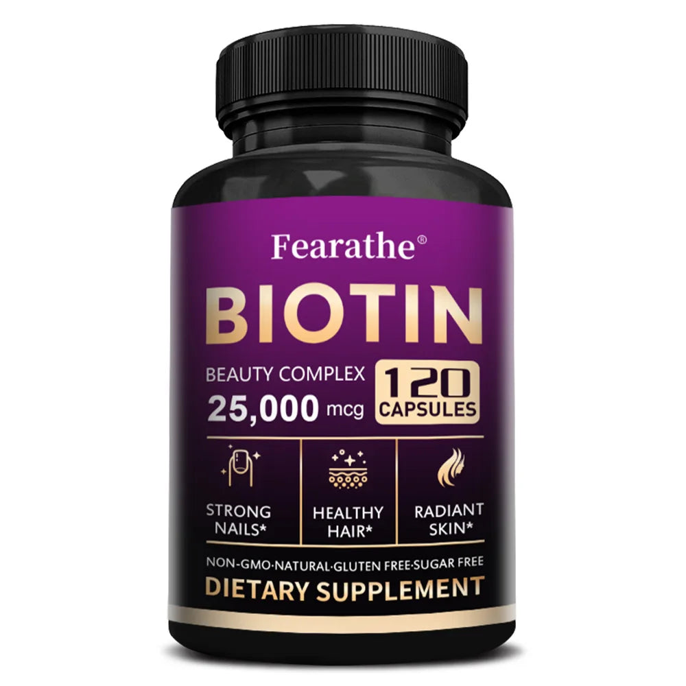 Biotin - Vitamin Supplement To Support Energy Metabolism and Healthy Hair, Skin and Nails, 25,000 Mcg
