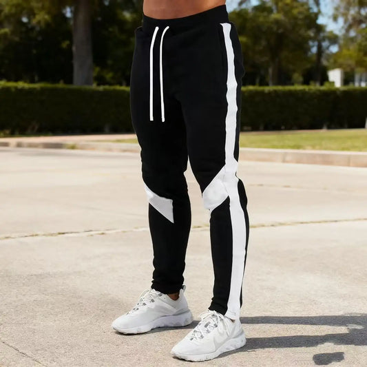 Mens Casual Pants Autumn Winter Sweatpants Men Running -Gym Trousers Solid Color Workout Long Pants 2025