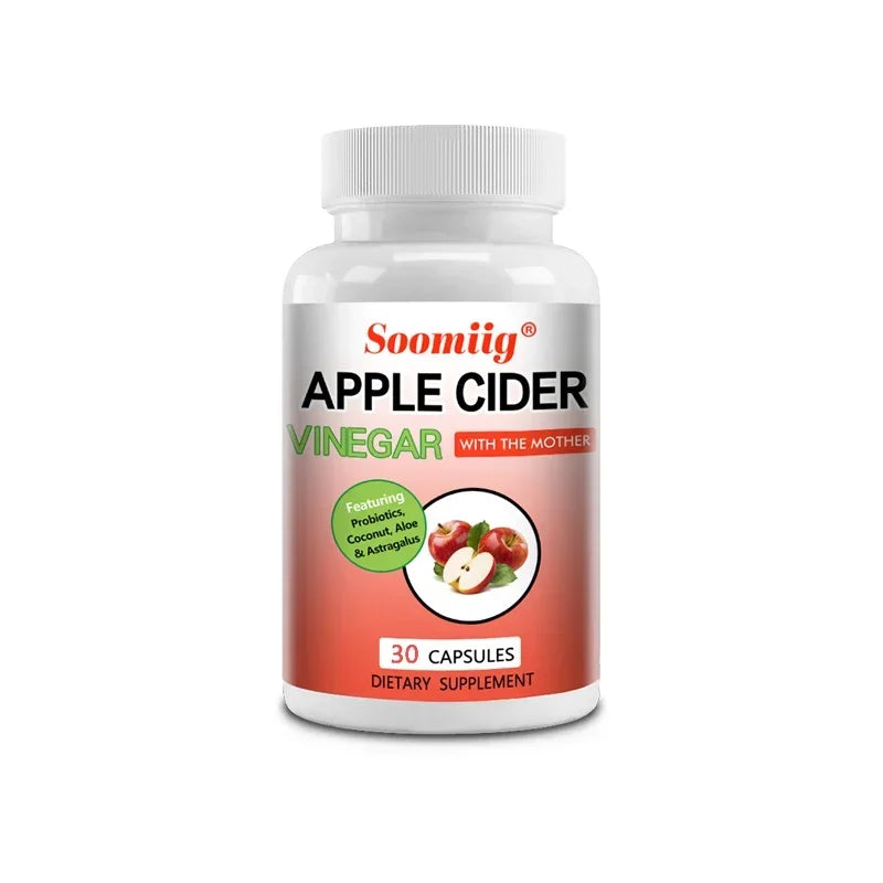 Apple Cider Vinegar Capsules 1500mg, Natural Detox, Fat Burning, Appetite Suppressant, Improves Digestion, Energy, Non-GMO