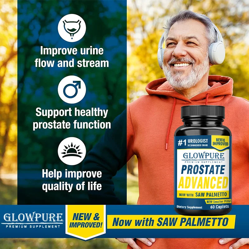 Advanced with Saw Palmetto 13 in 1  - Prostate , Bladder & Urinary Health with Beta-sitosterol, Reishi, Vitamin D Supplement