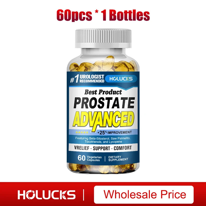 Prostate Capsules with Saw Palmetto, Urinary Tract Health, Relieve Frequent Urination, Hair Growth, Bladder Support for Men