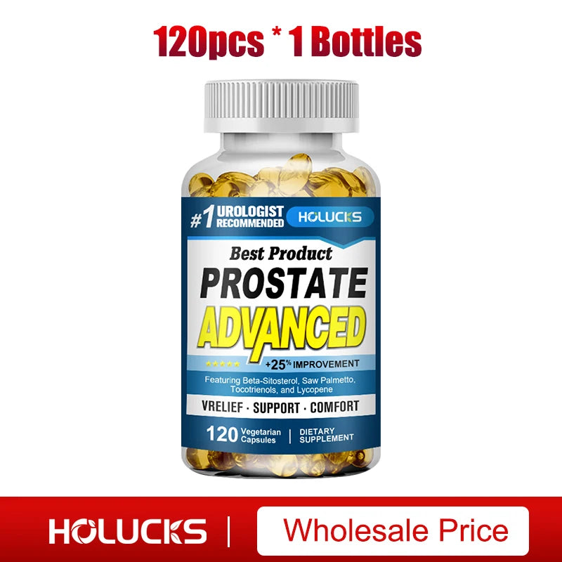 Prostate Capsules with Saw Palmetto, Urinary Tract Health, Relieve Frequent Urination, Hair Growth, Bladder Support for Men