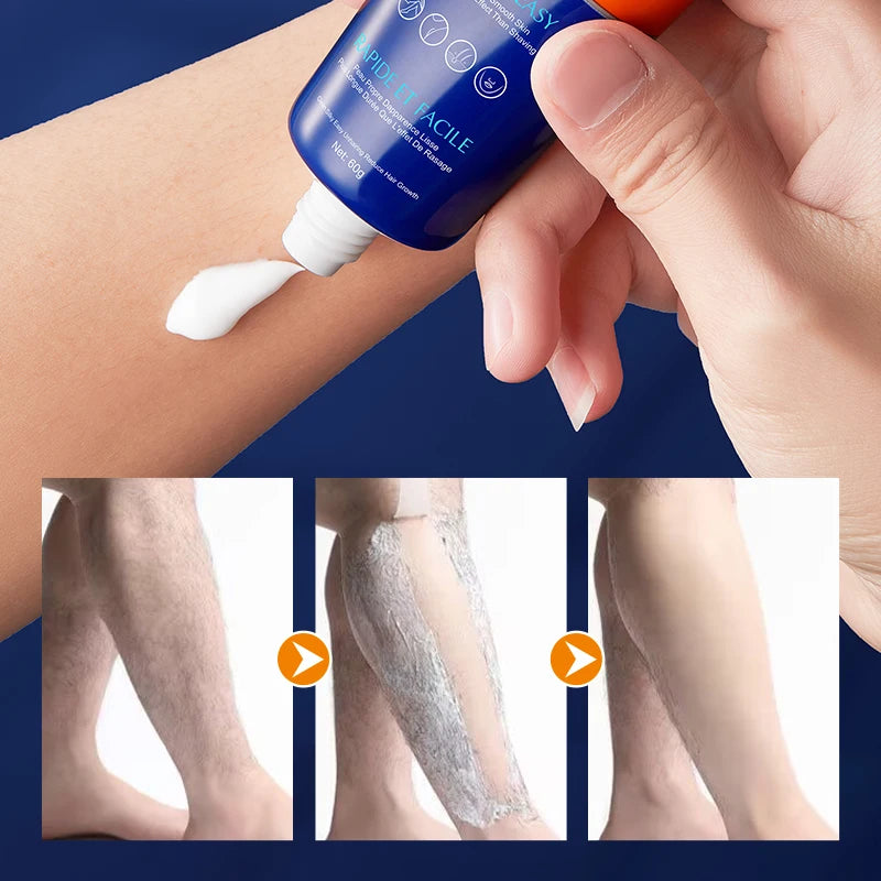SADOER Men's Painless Hair Removal Cream, a fast-acting and gentle hair removal agent that moisturizes and soothes the skin