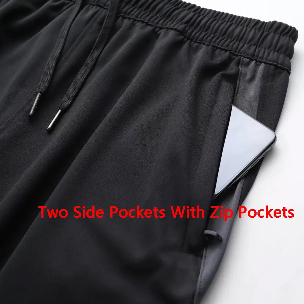 Men Sport Pants Running Pants With Zipper Pockets Soccer Training Jogging Sports Trousers Fitness Football Leggings Sweatpants