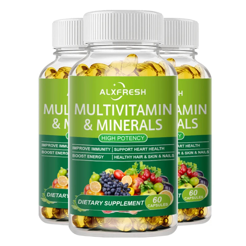 Comprehensive Multivitamin to Support Heart Hair Skin ＆ Nail Health levels Enhance Daily Nutrition Improve Immunity and Energy