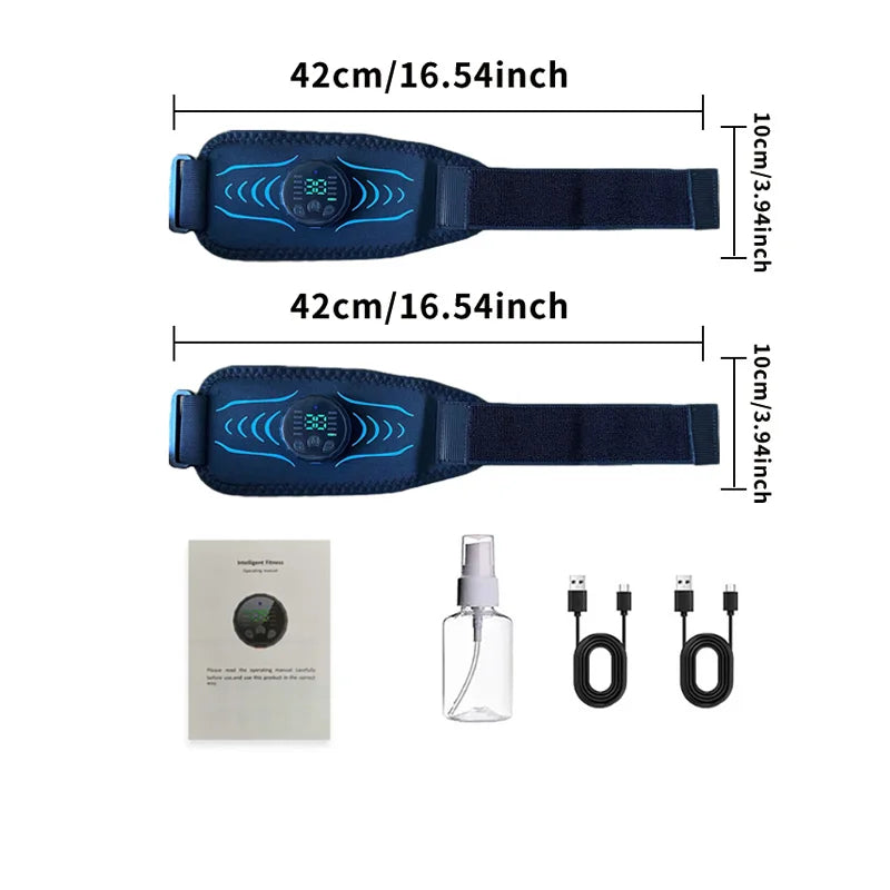 Ab Toning Belt Muscle Toner EMS Electronic Muscle Stimulator Fitness Training Equipment Abdomen Arm Body Shaping USB Rechargeble