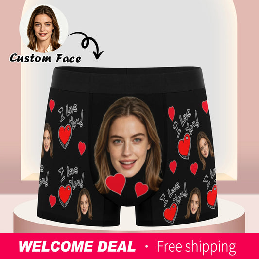 Personalized facial photo customization flat underwear customization men's Valentine's Day gift for husband gift for father
