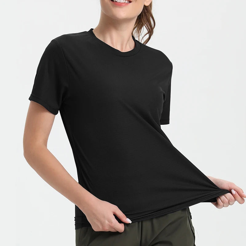 Women's Solid Color Ultralight Quick Dry Sport T-Shirt,Breathable Lightweight  ,Compression Shirt