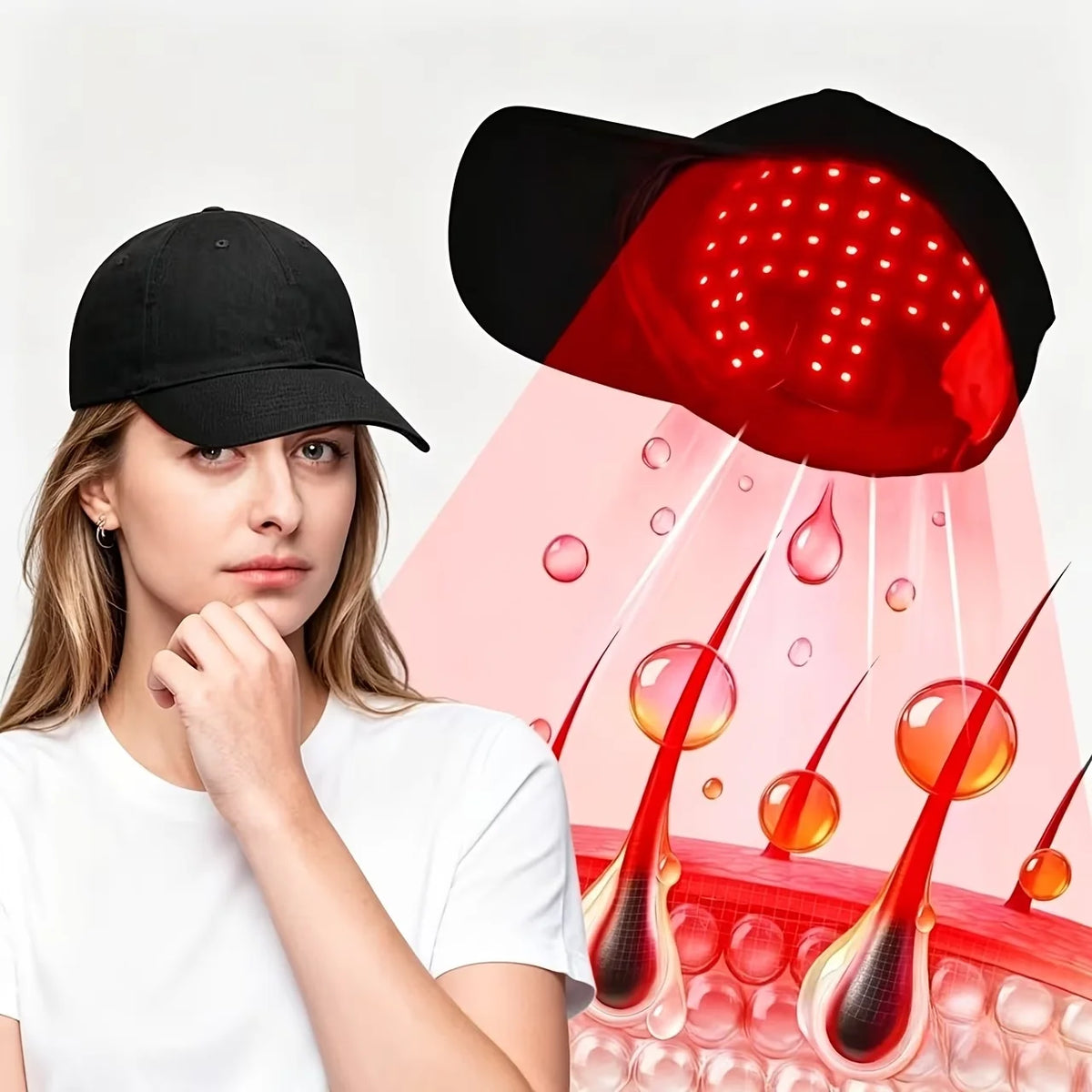 Home Use, Multi-bead Light Effect Cap, Daily Head Care Tool, Rechargeable, Portable Beauty Device