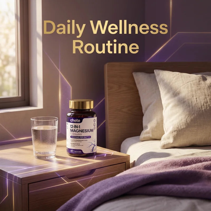 AHETE 12-in-1 Magnesium Capsules - Comprehensive Supplementation Of 12 Forms Of Magnesium