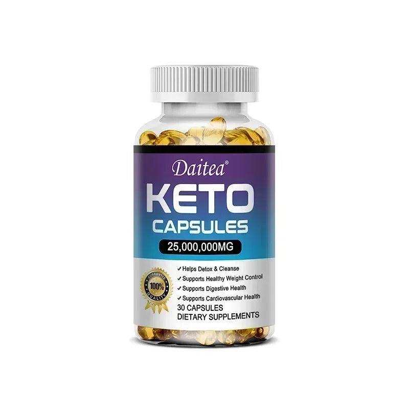 Keto BHB Capsules, High-Strength Ketone Support, Immune System, Healthy Metabolism, Balanced Energy & Weight Management, Non-GMO