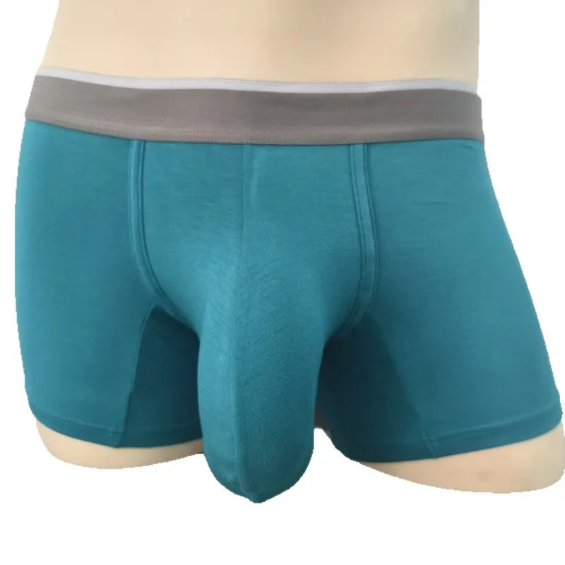 Premium Men Modal Boxer Briefs Big Pouch Underwear Extra Large Bulge Enhancing Breathable Cooling Lightweight Mens Boxers Pantie
