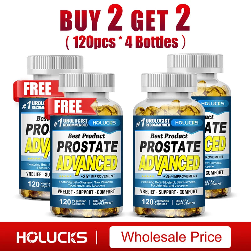 Prostate Capsules with Saw Palmetto, Urinary Tract Health, Relieve Frequent Urination, Hair Growth, Bladder Support for Men