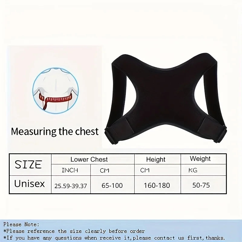 Adjustable Posture Corrector Back Support Belt- Breathable, Non-Slip, Ergonomic Support for Improved Posture,