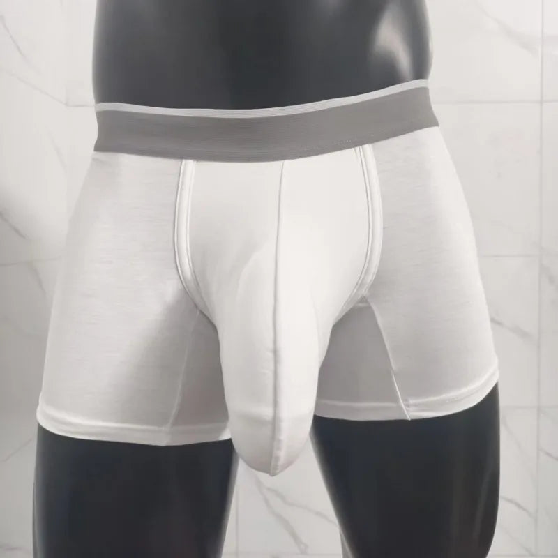 Premium Men Modal Boxer Briefs Big Pouch Underwear Extra Large Bulge Enhancing Breathable Cooling Lightweight Mens Boxers Pantie