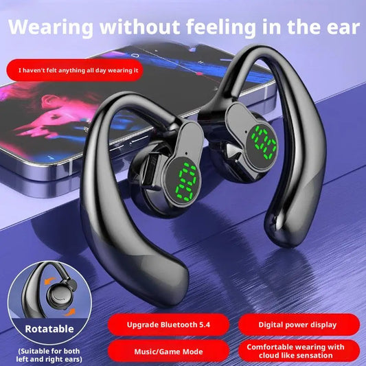 1-2Pcs Wireless Bluetooth Headphones Full Open Headset Air Conduction Ear Hook Earphones Noise Canceling Audifonos Sports
