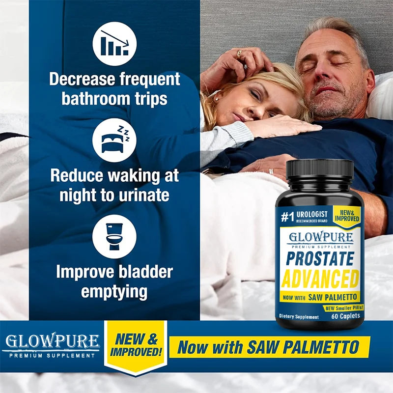 Advanced with Saw Palmetto 13 in 1  - Prostate , Bladder & Urinary Health with Beta-sitosterol, Reishi, Vitamin D Supplement