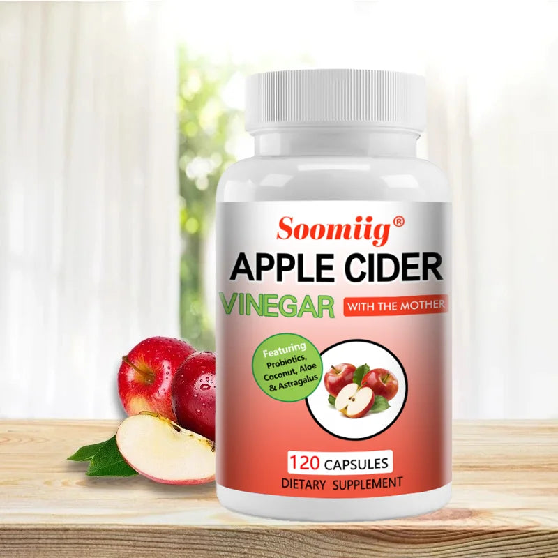 Apple Cider Vinegar Capsules 1500mg, Natural Detox, Fat Burning, Appetite Suppressant, Improves Digestion, Energy, Non-GMO