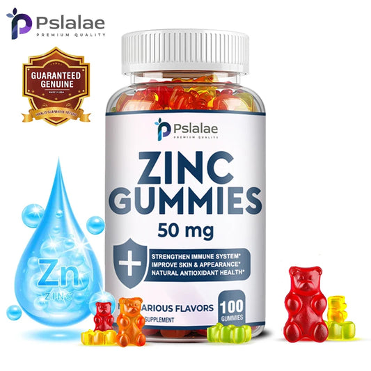 Zinc Gummies 50 Mg - It Helps Improve Cognitive Function, Improve Mood, Enhance Immune Defense, and Antioxidant Effects