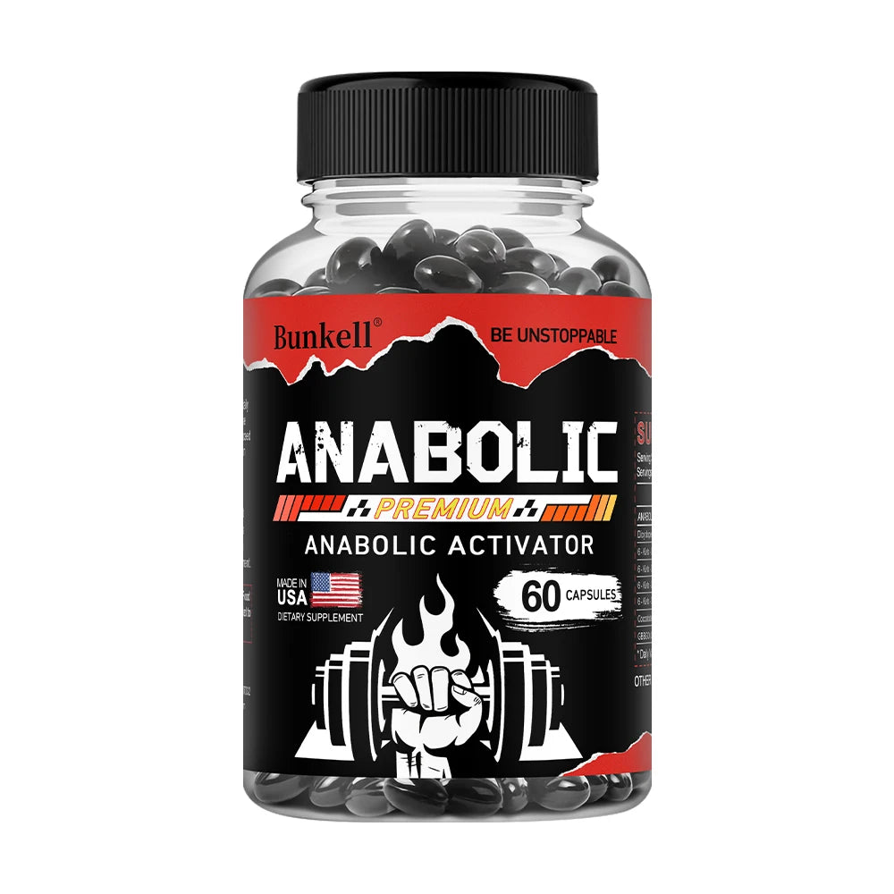 Men’s Muscle Builder Capsules, Lean Muscle Growth, Strength, Endurance, Recovery, Metabolism & Abs Support, 30/60/120 Capsules