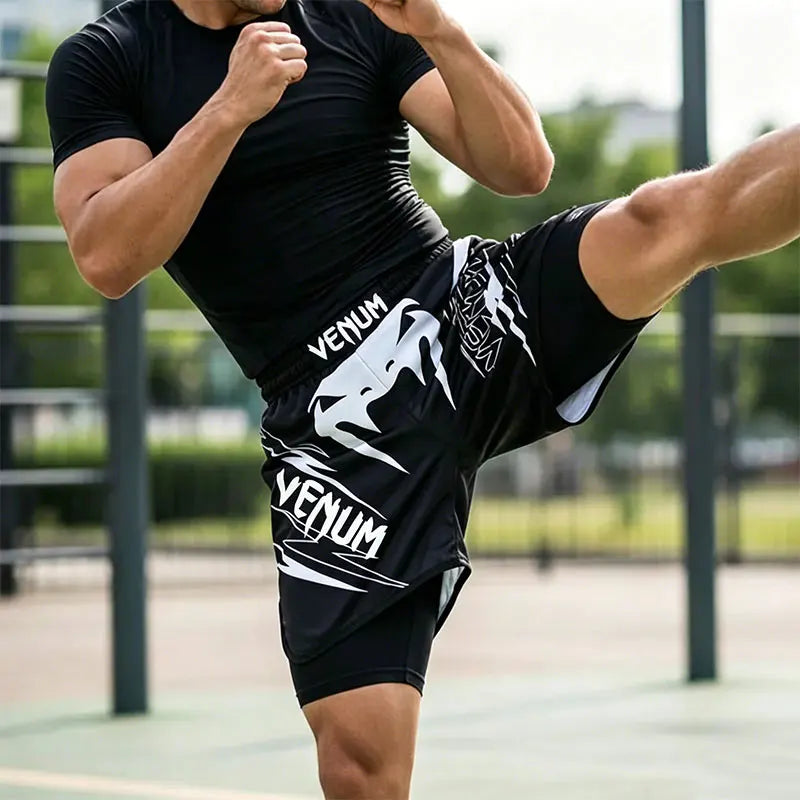 Men's Sports Shorts 3d Printed Quick-drying MMA Breathable Training Sports Shorts