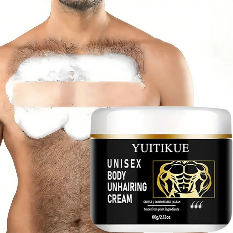 YUITIKUE Unisex Hair Remover Cream - Plant Ingredients, Effectively Remove Body Hair Without Irritation 60g