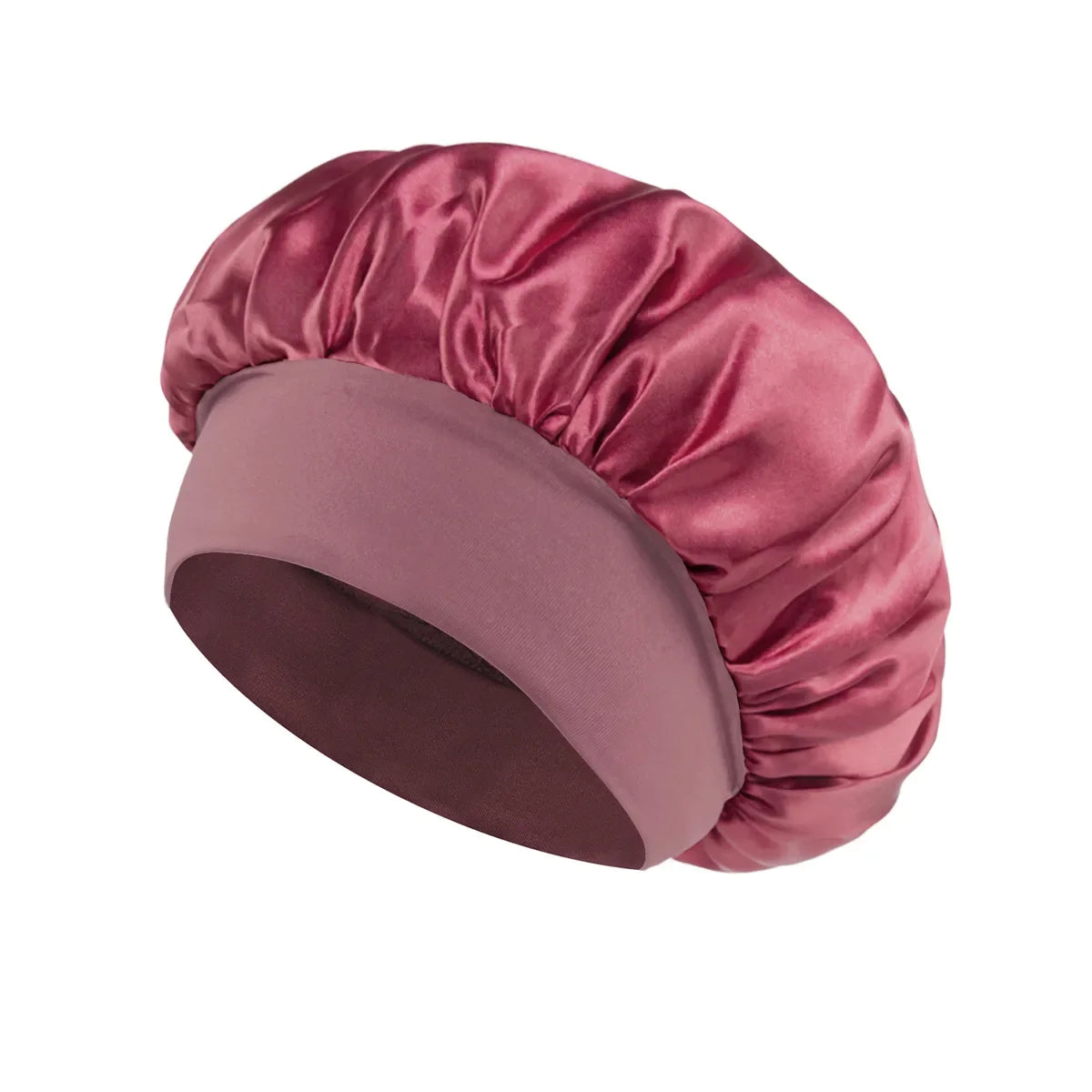 High Elastic Satin Solid Sleeping Hat 1Pcs Hair Care Bonnet Nightcap Multi-color Reusable Women Home Sleeping Cap Accessories
