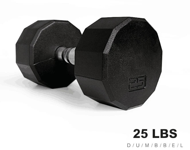 Round Rubber Coated Dumbbell Suit, Commercial Gym, Private Education, Cast Iron, 12 Sided, 150lb, 5lb-25lb