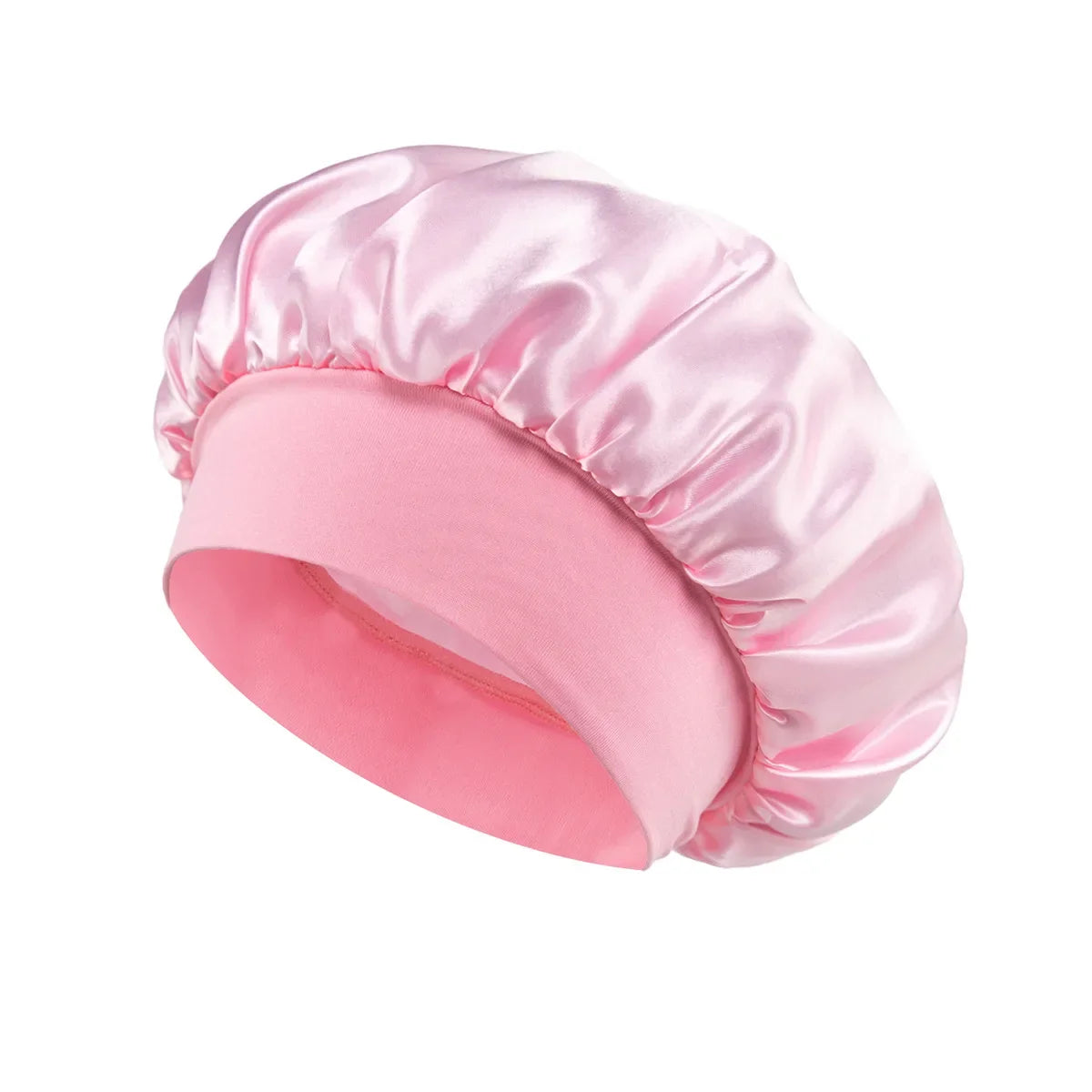 High Elastic Satin Solid Sleeping Hat 1Pcs Hair Care Bonnet Nightcap Multi-color Reusable Women Home Sleeping Cap Accessories