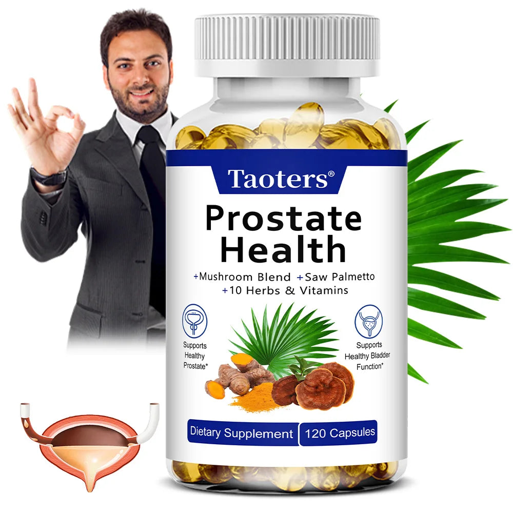 Saw Palmetto Capsules, with Magnesium Citrate and Zinc, Help Maintain Male Urinary Tract Health and Prostate Health