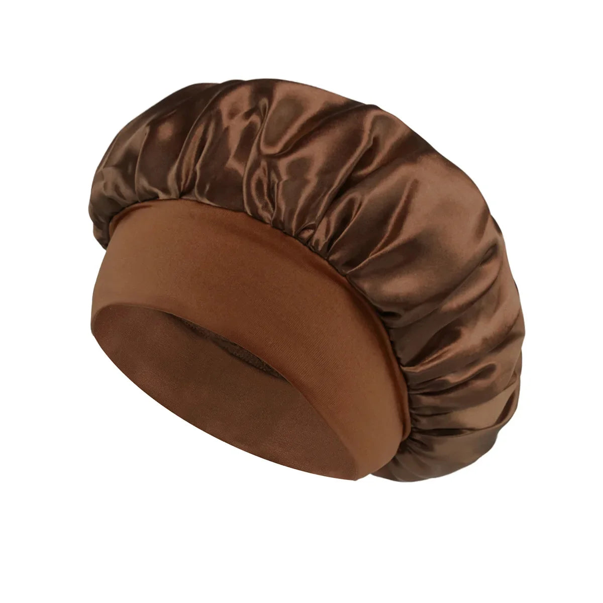 High Elastic Satin Solid Sleeping Hat 1Pcs Hair Care Bonnet Nightcap Multi-color Reusable Women Home Sleeping Cap Accessories