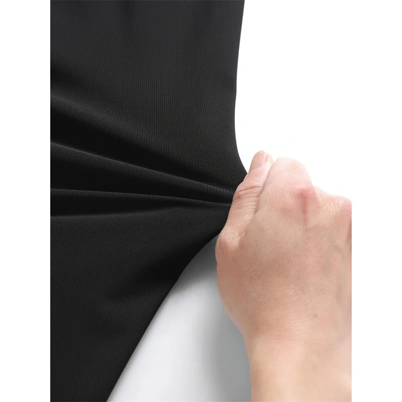 Men's Ice Silk Trousers With High Elasticity And Comfortable Zipper Pockets Casual Training Sports Trousers Sweatpants Man Gift