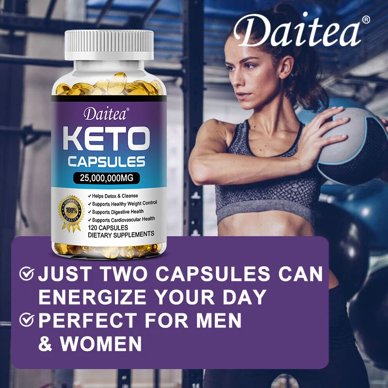 Keto BHB Capsules, High-Strength Ketone Support, Immune System, Healthy Metabolism, Balanced Energy & Weight Management, Non-GMO
