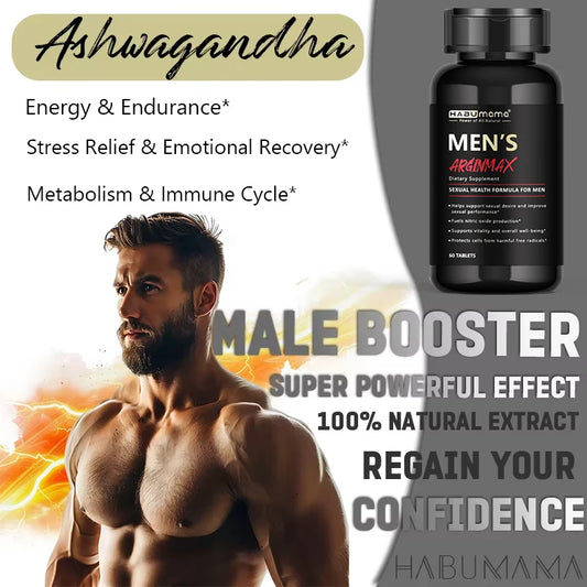 L-Arginine Male Enhancing Supplement for Performance, Endurance and Muscle, Strength and Endurance, Non-GMO, 60 Tablets