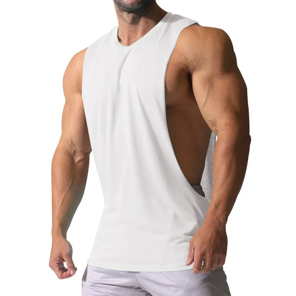 Men's Summer Fitness Tank Top Men Jogging Bodybuilding Sleeveless Shirt Breathable O-Neck Casual Male Vest Clothing