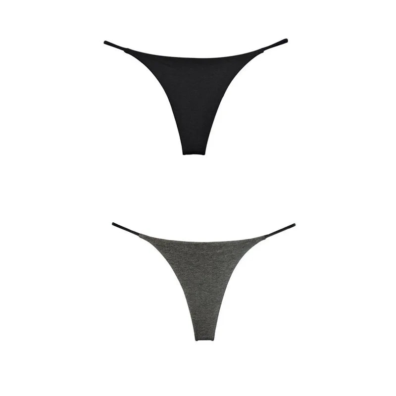 1/2/4pcs Panties Cotton Women'S Underwear Sexy Panties Female Underpants Thong Solid Color Pantys Lingerie S-XL Low-Rise Design
