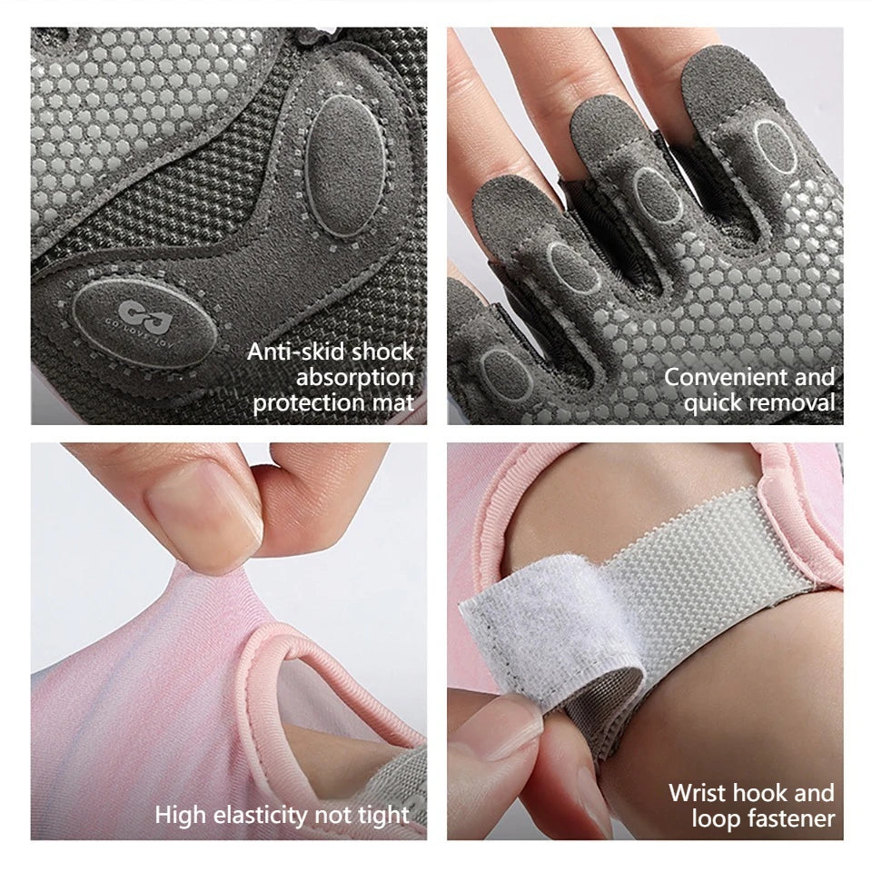 GTUBIKE 1 Pair New Cycling Gloves Workout Gym Gloves for Men Women Weight Lifting Fingerless Gloves Training Exercise Fitness