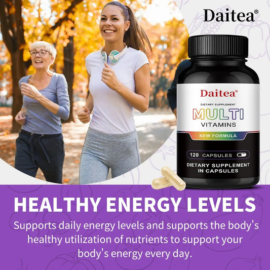 Multivitamin & Minerals Capsule for Women and Men,Support Energy,Focus,Mood,Hair,Skin and Nails Health,Relieve Stress