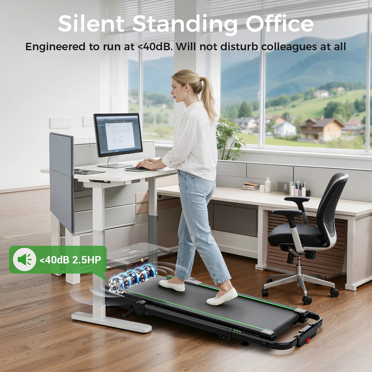 Akluer Walking Pad with 12% Auto Incline, Under Desk Treadmills for Home and Office, 2.5HP Quiet Portable Walking Pad with Smart App Scenic Routes & Bluetooth Speaker for Home Hiking