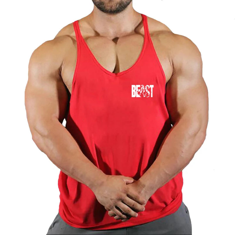 Summer Cotton Singlet Men Tank Top Bodybuilding Exercise Gym Workout Clothing for Men Sleeveless Muscle Shirts Running Vest
