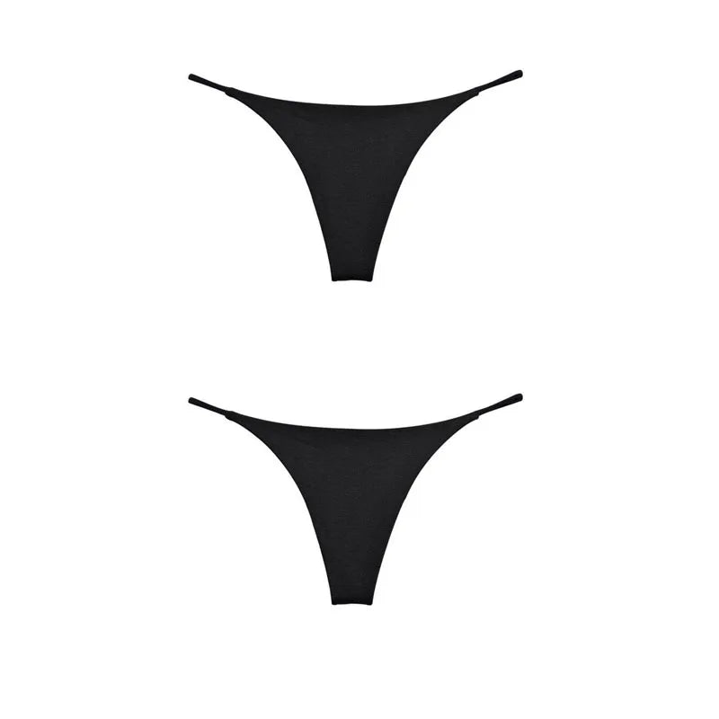 1/2/4pcs Panties Cotton Women'S Underwear Sexy Panties Female Underpants Thong Solid Color Pantys Lingerie S-XL Low-Rise Design