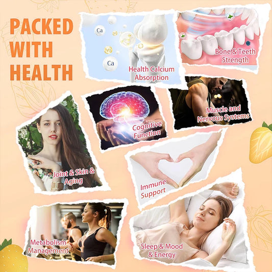 FULIMIKS Calcium Magnesium Zinc Supplement, with Vitamin D3, Supports Strong Bones, Teeth, Muscle Health & Immune Function