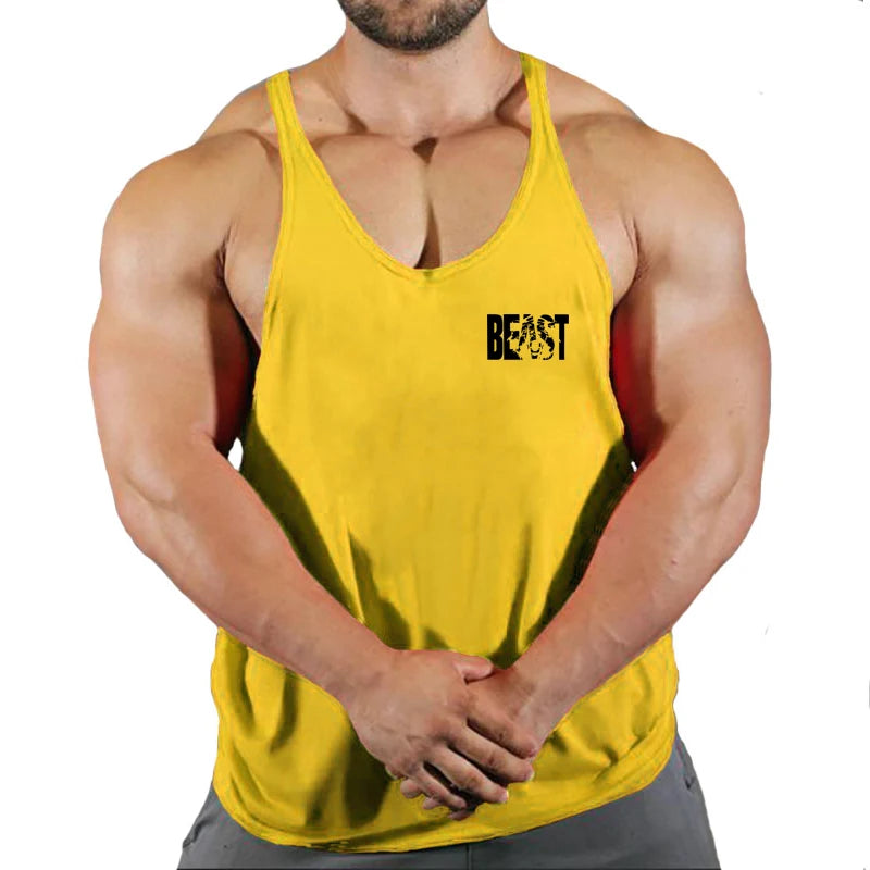 Summer Cotton Singlet Men Tank Top Bodybuilding Exercise Gym Workout Clothing for Men Sleeveless Muscle Shirts Running Vest