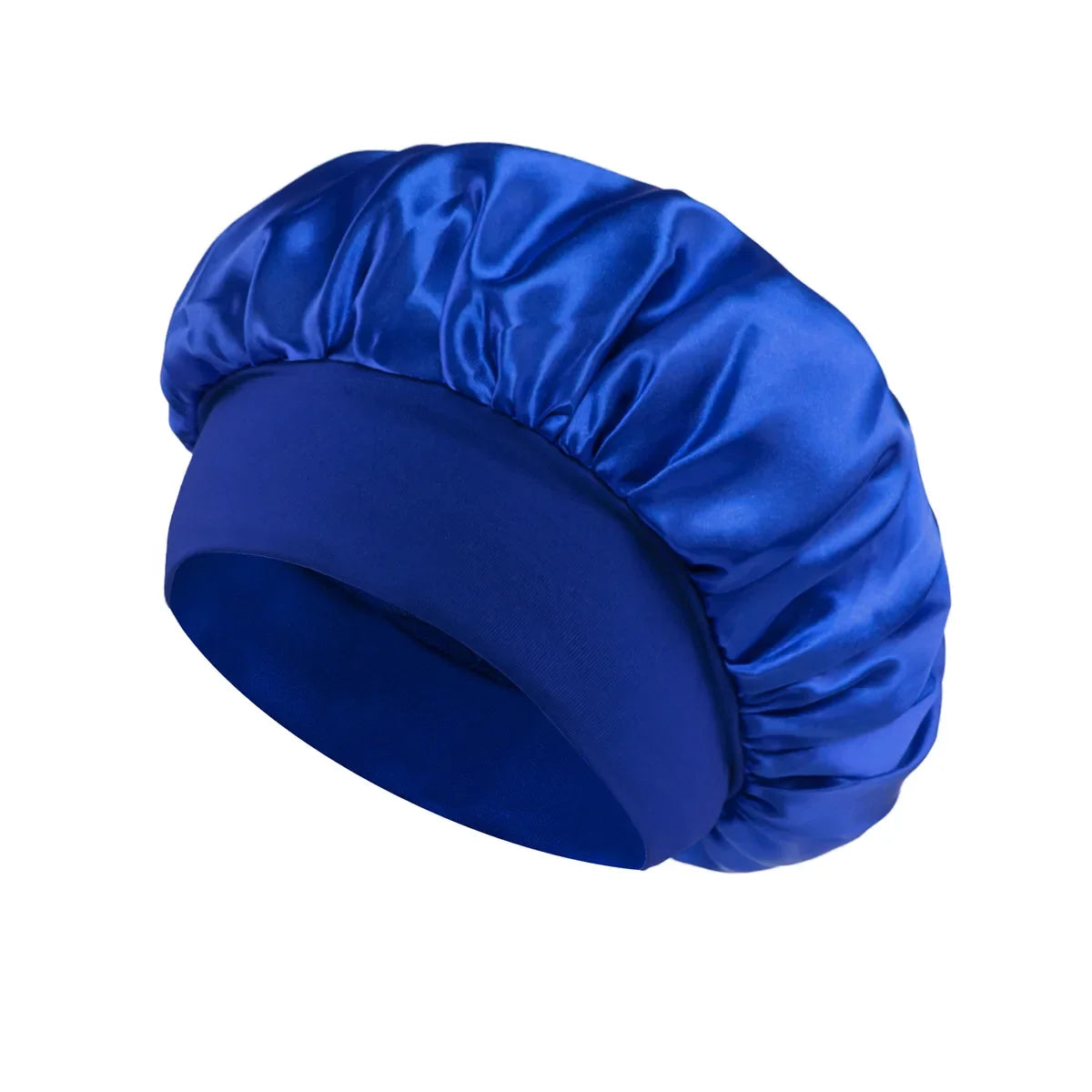 High Elastic Satin Solid Sleeping Hat 1Pcs Hair Care Bonnet Nightcap Multi-color Reusable Women Home Sleeping Cap Accessories