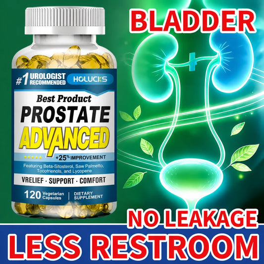 Prostate Capsules with Saw Palmetto, Urinary Tract Health, Relieve Frequent Urination, Hair Growth, Bladder Support for Men