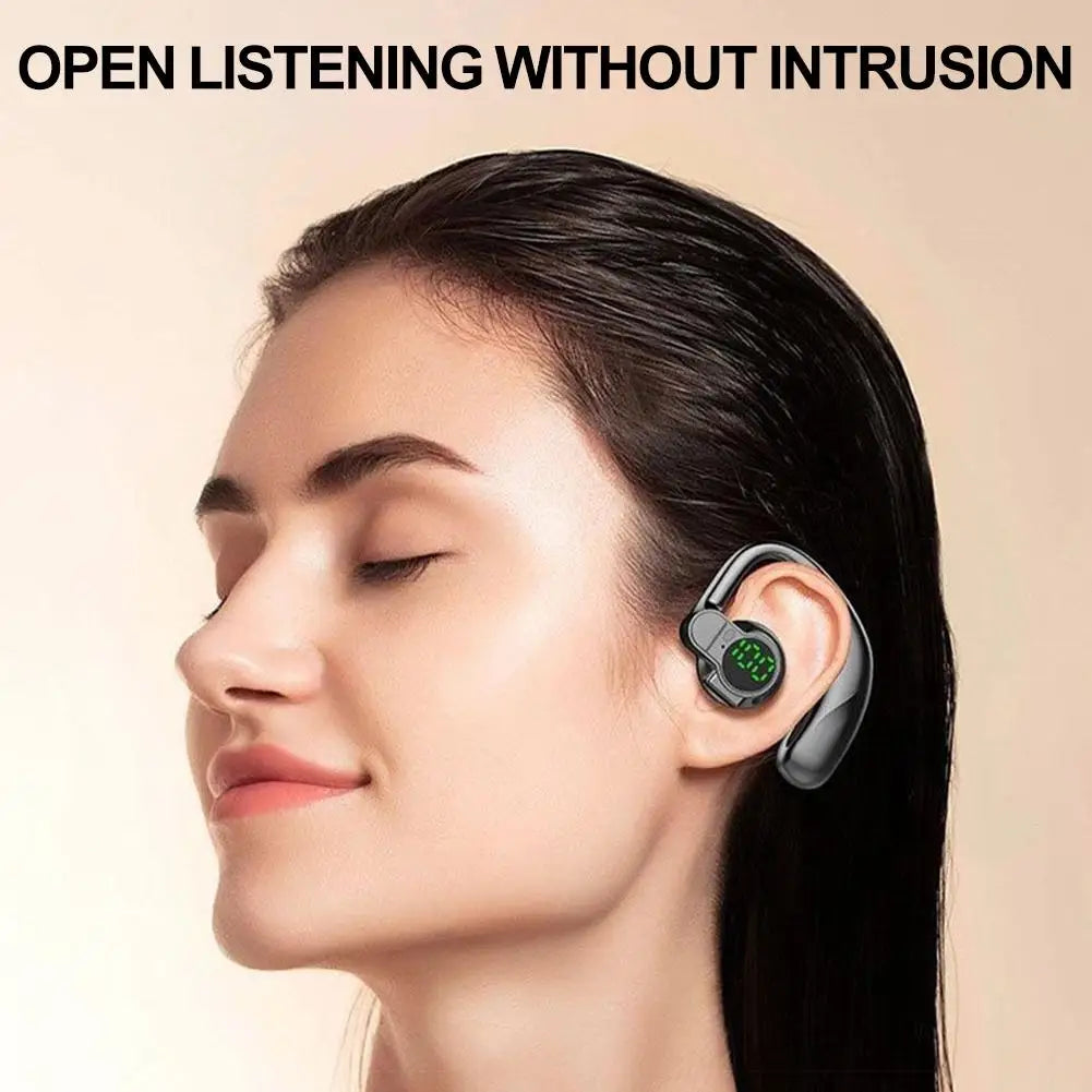 1-2Pcs Wireless Bluetooth Headphones Full Open Headset Air Conduction Ear Hook Earphones Noise Canceling Audifonos Sports